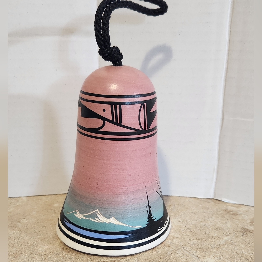 Hand Painted Pottery Bell, Cedar Mesa - Picture 4 of 10